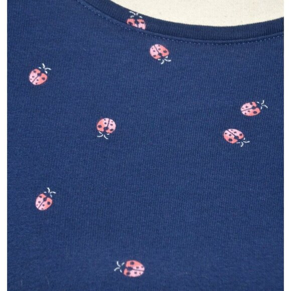 Croft & Barrow Women's Blue Plus Size 2X Ladybugs Knit Top Long Sleeves Cotton - Picture 3 of 7